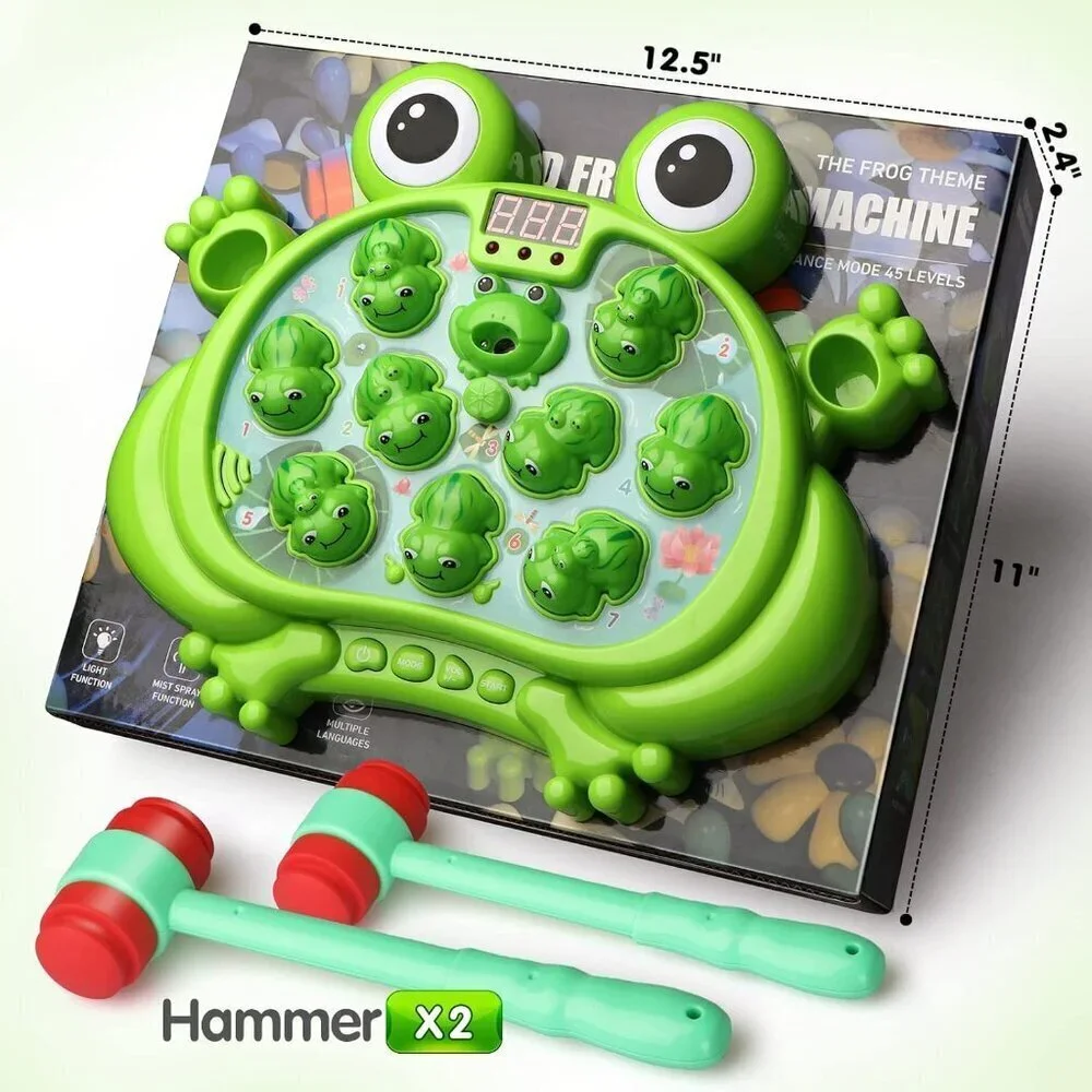 A Frog Game With 5 Modes 45 Levels 9 Music Spray And Light-up Baby Toy